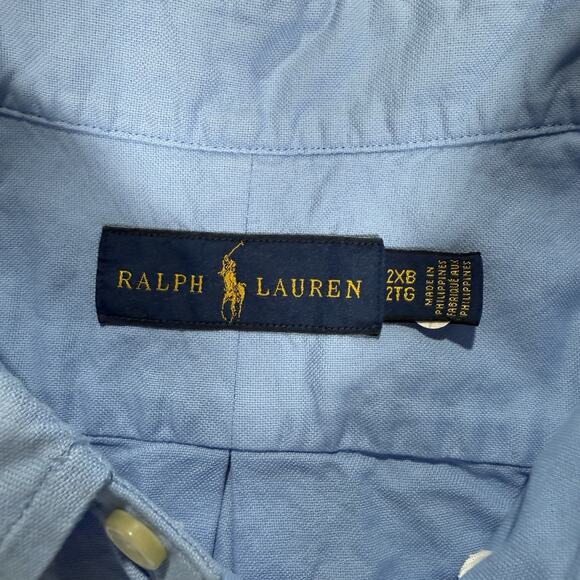 NWT Ralph Lauren Classic Fit Button Down Dress Shirt Light Blue Men's Size 2XB - Picture 4 of 9
